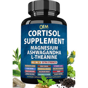 Cápsulas de Cortisol, Suplementos de Cortisol para Mujeres Adultas, Magnesio, Ashwagandha, L-Teanina, Orgánico, Apoyo para el Sueño, Desintoxicación, Alivio del Estrés - Product Image 1