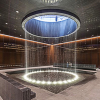 Fontaine à rideau de pluie circulaire : rehaussez le luxe dans les hôtels et centres commerciaux – Fontaine musicale, eau dansante, rideau d'eau numérique