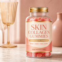 Gummies au collagène éclaircissantes pour la peau - Formule Super Gluta pour les soins de la peau, des cheveux et des ongles, Marque privée OEM