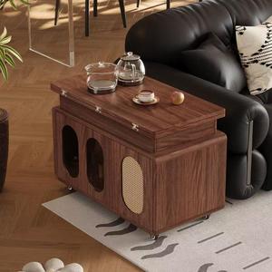 Modern Durable Lifting Solid Wood Coffee <strong>Table</strong> Mobile Multi-functional <strong>Side</strong> <strong>Table</strong> Sofa Trolley Eco-Friendly Portable <strong>Storage</strong> - Product Image 6