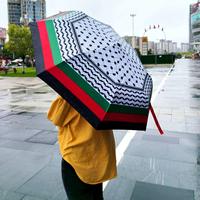 Vente chaude Palestine Kuffiyeh Parapluie, Drapeau De Pays Pas Cher 21 pouces Parapluie Pliant Enfants Parapluie, Parapluie De Douane