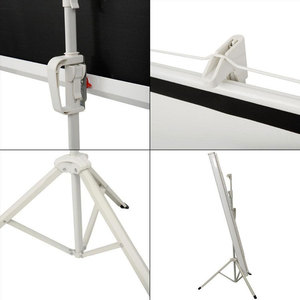 Cremagliera portatile schermo del proiettore da 100 pollici Bianco Opaco HD Pavimento Pieghevole Del Basamento Del Treppiedi Del telaio Schermo Del Proiettore Per La Scuola A Casa - Product Image 3