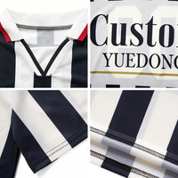 Camiseta de Rugby de Poliéster para Hombre, con Rayas, Cuello en V, Cuello en Contraste, Corte Cuadrado, Estilo Retro, Malla Deportiva, Sublimación, Logotipo Personalizado