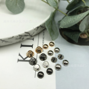 Rivets en plastique électroplaqués, forme conique, argent, or, sans nickel, pour jeans, vêtements, accessoires de bricolage - Product Image 1