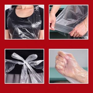Wsy596 Xl Size 24*42" High Quality Cheap Pe <b>Disposable</b> Waterproof and Oil-Proof <b>Apron</b> - Product Image 4