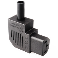 LANZMFG LZ-14-T2R 10A 250V Enchufe Industrial de 1 Salida con Entrada Lateral Hembra de Latón/Cobre/Nylon, Terminal de Tornillo Reutilizable