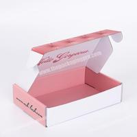 Boîtes d'expédition en carton ondulé E-Flute 3 plis en papier kraft recyclé écologique avec logo personnalisé en relief, fermeture magnétique et pelliculage mat