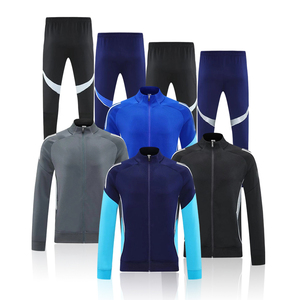 Chándal de Entrenamiento de Fútbol para Hombre, Corte Ajustado, Logotipo del Equipo Personalizado Bordado, Estampado Sólido, Transpirable, de Secado Rápido y Ligero - Product Image 1
