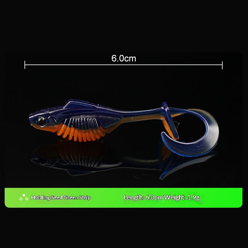 แถบสีเขียวปลาบิดพร้อมเมล็ด