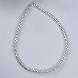 <span class=keywords><strong>Collana</strong></span> di Fili di <span class=keywords><strong>Perle</strong></span> <span class=keywords><strong>Akoya</strong></span> d'Acqua Dolce Rotonde Bianche Naturali Grado AAAAA da 7-8 mm - Product Image 2