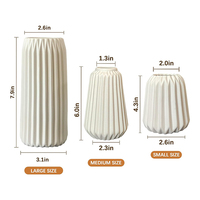 Style nordique décor à la maison en céramique blanc rayure Vase moderne minimaliste décoration fleur Vases Art moderne Europe chambre décor