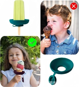 Support à glaces créatif neuf, support à sucettes glacées en silicone anti-goutte, support à collations glacées pour enfants, bâtonnets à sucettes glacées - Product Image 5