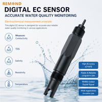 Sonde numérique EC TDS RS485, capteur de salinité K=10, sonde de conductivité de l'eau 4-20mA, OEM IP68, personnalisable, température automatique