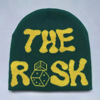 Bonnet d'hiver en tricot jacquard personnalisé avec logo, motif à carreaux fruités, épais, chaud et respirant, bonnet d'hiver de créateur, vente en gros