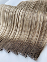 Extensions de cheveux chinoises pour salon, à bandes semi-invisibles, en cheveux humains vierges Remy, cuticules intactes, lisses et soyeux, double tirage, trame simple