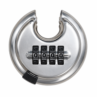 Cadenas rond en alliage de zinc durable à combinaison 4 chiffres pour porte et entrepôt