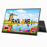 Moniteur portable AHXJKA 16 pouces, écran unique, 1200P, 1000:1, 72% SRGB, 60Hz, haut-parleurs, un seul câble, compatible Win/Mac, console de jeu