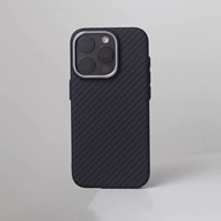 Étui de téléphone de luxe en fibre de carbone Luxo Life avec protection d'appareil photo et coque magnétique en PC pour iPhone 15 16 17 Pro Max