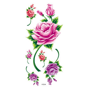 Tatouages temporaires colorés pour femmes, petits tatouages de fleurs pour jambes, bras, épaules, roses, durent 3 à 5 jours, tatouages pour doigts - Product Image 6