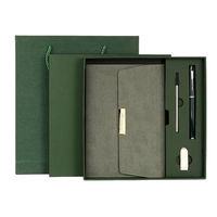 Ensemble de stylos de signature, recharge, clé USB portable, sac cadeau, options de couleurs multiples, logo personnalisé imprimé, carnet de notes A5 personnalisable
