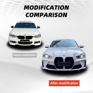 Kit <span class=keywords><strong>carrosserie</strong></span> large <span class=keywords><strong>1</strong></span>:<span class=keywords><strong>1</strong></span> en gros pour <span class=keywords><strong>BMW</strong></span> Série 3 F30 F35, mise à niveau 2023 G80 M3, ailes, capot, phares, pare-chocs avant et arrière - Product Image 2