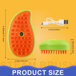 Brosse nettoyante pour chat, 3 en 1, à la vapeur, brosse à poils pour animaux de compagnie, peigne pour chien et chat, nettoyeur à vapeur pour perte de poils, brosse de bain pour animaux de compagnie - Product Image 4