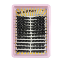 Kit de cils à bande complète de haute qualité label privé bricolage segment cils cluster vendeur en gros ventilateur ruban cils pour les yeux