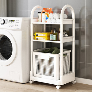 Dirty Clothes <b>Storage</b> <b>Rack</b> With Basket Multi-Layer Dirty Clothes Baskets Household Snacks <b>Racks</b> Stand Bathroom <b>Storage</b> Baskets - Product Image 4