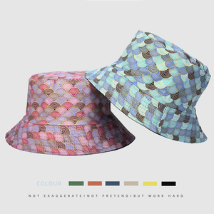 Chapeau Bob Unisexe Imprimé Écailles Colorées, Chapeau de Pêcheur d'Été à Large Bord, Protection Solaire, Léger et Respirant, Idéal pour les Festivals - Product Image 2