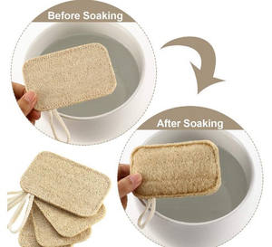 Loofah จาน Loofah สำหรับล้างจาน,จาน Loofah ทำจากฟองน้ำธรรมชาติ - Product Image 3