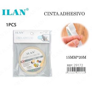 Nastro biadesivo ILAN 15 mm x 20 m, forte adesione per lavori manuali e riparazioni - Product Image 1