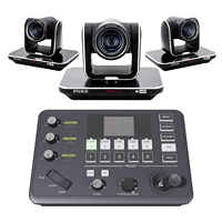 Cámara de Conferencia PTZ 4K con Zoom 12X, Seguimiento Automático por IA, HDMI 2.0, USB 3.0 y Transmisión IP, y Controlador de Joystick para Cámara PTZ MKB10