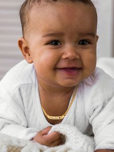 YBcustom nome personalizzato bambini collana in acciaio inox inciso al Laser regalo di compleanno ornamenti di natale - Product Image 4