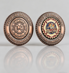 Moneda Conmemorativa Giratoria Personalizada con Forma de Neumático 3D para el Departamento de Bomberos, Moneda de Recuerdo, Moneda Conmemorativa de Rescate de Bomberos - Product Image 5