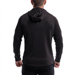 Sudadera con Capucha para Hombre, Corte Ajustado, Color Sólido, Tela Personalizable, Secado Rápido, Ecológica, Transpirable, 100% Poliéster, Invierno - Product Image 4