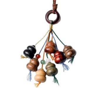 Colgante de calabaza multifuncional elegante y exquisito, adorno de la suerte de madera, llavero, cadena para bolso, regalo, decoración del hogar - Product Image 5