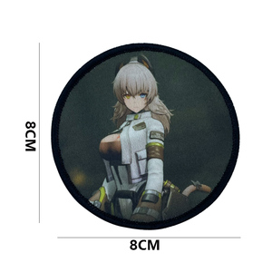 Плетеная печать Аниме анимация девушка спереди патч с крючком и петлей застежка - Product Image 6