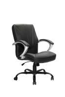 Fauteuil moderne en nylon avec pied de siège en cuir mobile-Design fixe pour le bureau