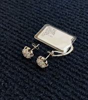 Großhandel 925 Silber Blumencluster CZ-Ohrringe für Damen, Geeignet für Tägliches Pendeln und Verabredungen, OEM/ODM Verfügbar