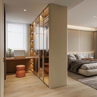 Meubles de maison modernes, écologiques, durables, de luxe, modulaires et personnalisés, grande capacité, armoire de chambre à coucher, armoire de salon, éclairage LED