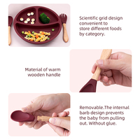 Ensemble de bols en silicone avec logo personnalisé autres produits d'alimentation de bébé, y compris vaisselle à succion cadeaux d'allaitement pour les enfants à manger