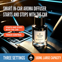 Diffuser Aroma Mobil Elektrik Portabel Pintar Grosir, Otomatis Nyalakan-Matikan, Logo Kustom, 160ml, untuk Interior Mobil