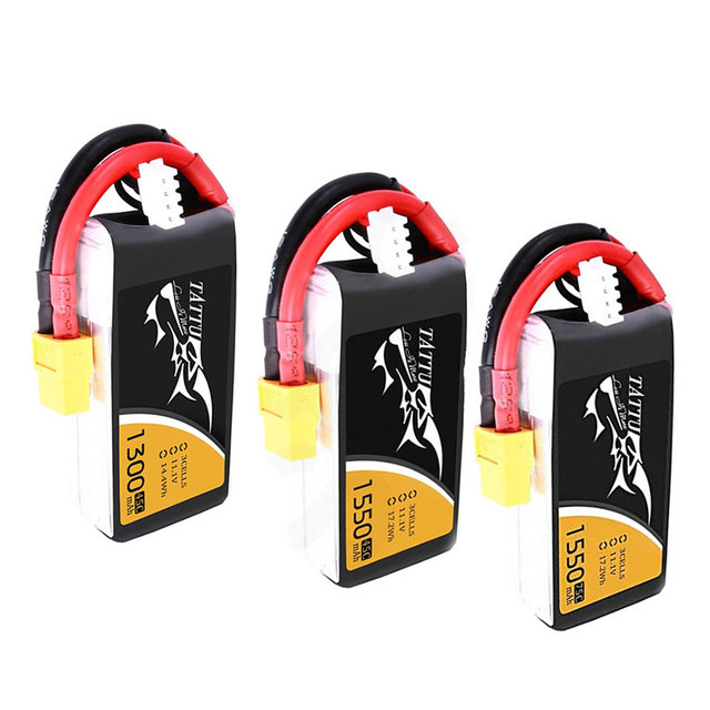 ACE Tattu Lipo Battery 3S 4S TATTU FPV 1300mAh 1550mAh 75C 11.1V 3S1P RC Battery XT30 Plug for RC FPV Racing Drone Quadcopter