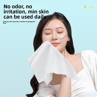 Lingettes jetables carrées épaissies pour le visage, en fibres végétales douces, pour bébés et salons de beauté