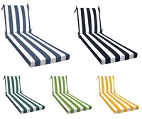 Coussin de chaise longue extra-large pour extérieur, avec fermeture éclair, motif rayé, imperméable, anti-UV, en mousse, pour mobilier d'extérieur