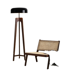 Sang Trọng Óc Chó Gỗ Sàn Nghệ Thuật Đèn Cho Khách Sạn Phòng Ngủ & Phòng Khách Sofa Cross-Biên Giới E27 LED Nguồn Ánh Sáng Chân Máy Phong Cách - Product Image 6