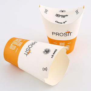 Gobelets en papier jetables personnalisés pour frites gobelets en papier avec support pour frites gobelet jetable en papier pour collation et charcuterie - Product Image 5