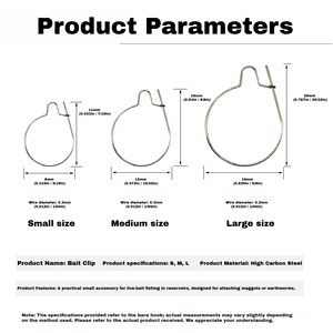 Clips d'appât en acier au carbone haute résistance personnalisés, épingles de sécurité tranchantes pour la pêche à la <span class=keywords><strong>carpe</strong></span>, matériel terminal - Product Image 2