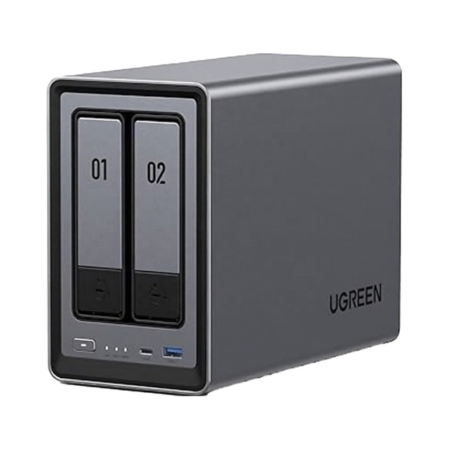 UGREEN NAS DXP2800 2-Bay Desktop Intel N100 Quad-core CPU 8GB DDR5 RAM 2.5GbE 2 M.2 NVMe USB JBOD RAID 80TB Max Storage in Stock