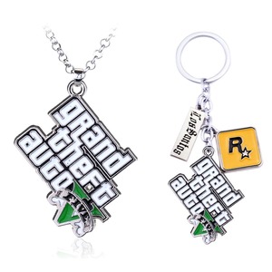 Porte-clés en alliage de zinc style dessin animé avec logo personnalisé, écologique, pour pendentif de voiture et accessoires de jeu - Product Image 1